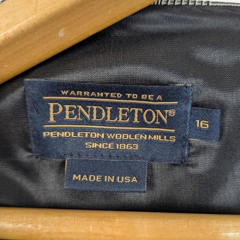 Vintage Pendleton Glen Plaid Virgin Wool Dress Size 16 USA Made - Picture 7 of 8